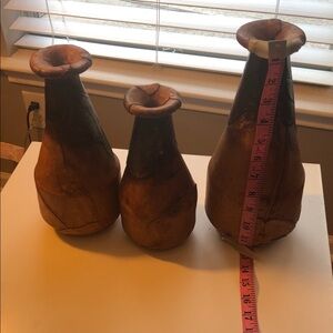Rustic Brown Vase Set